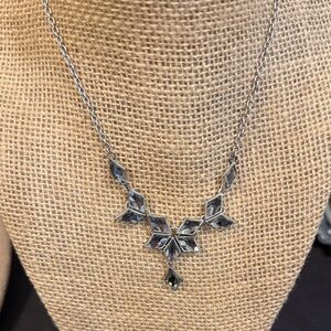 Genuine Swarovski smoky crystal necklace